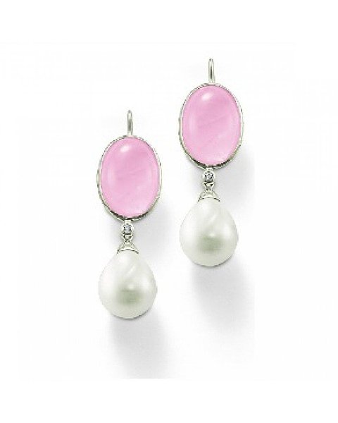 Thomas Sabo Срібні сережки з куб. цирконіями та культив. перлами H1596-1-792