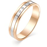 Золотое обручальное кольцо с бриллиантами, 1553703