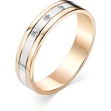 Золотое обручальное кольцо с бриллиантами, 1611815