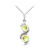 Кулон з ланцюжком з кристалами Swarovski, 1626407