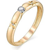 Золотое обручальное кольцо с бриллиантами, 1628711