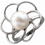 Женское серебряное кольцо с культив. жемчугом, 1635879