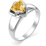 Женское серебряное кольцо с цитрином, 1651751