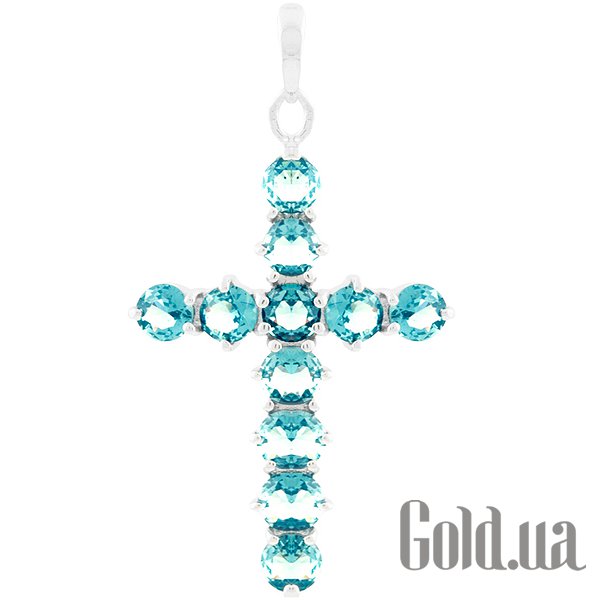 

Кулон-крестик Fresh Jewelry, Серебряный кулон с топазами