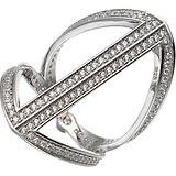 Женское серебряное кольцо с куб. циркониями, 1669415