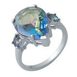 Женское серебряное кольцо с топазами, 1703207