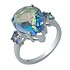 Женское серебряное кольцо с топазами - фото 1