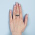 Женское золотое кольцо с бриллиантами, агатами и изумрудом - фото 4