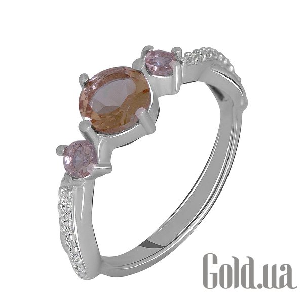 

Женские кольца Fresh Jewelry, Женское серебряное кольцо с султанитами и куб. циркониями, 17.5