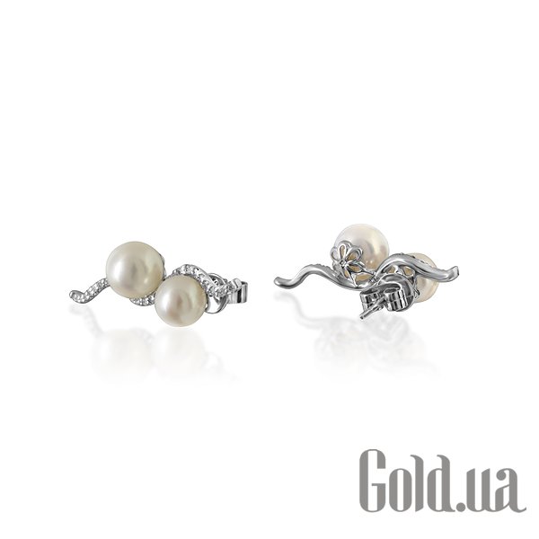 

Серьги-гвоздики Lions Heart, Золотые серьги с культив. жемчугом и бриллиантами