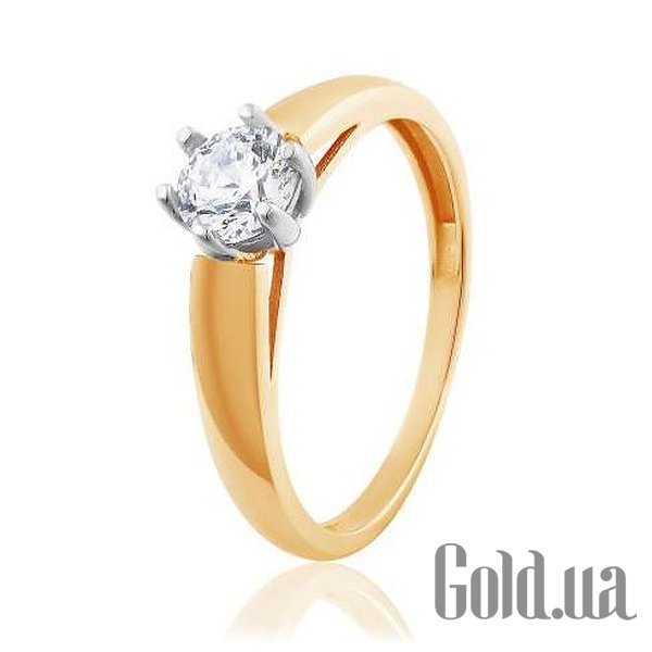 

Кольцо Украина, Золотое кольцо с Swarovski Zirconia, 17