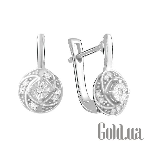 

Серьги Fresh Jewelry, Серебряные серьги с бриллиантами