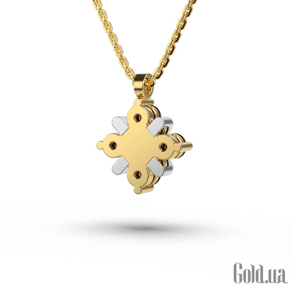Золотой кулон с цепочкой с бриллиантами lun734833122b – изображение 4