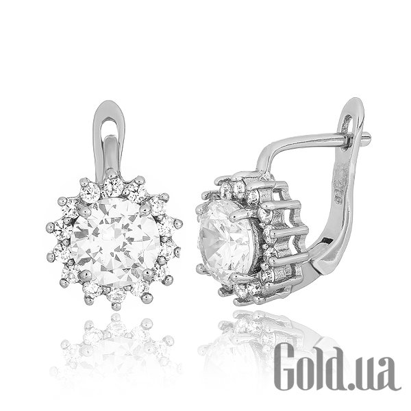 

Серьги Silvex925, Серебряные серьги с куб. циркониями