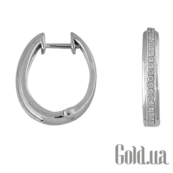 

Серьги-кольца Lurie Jewelry, Золотые серьги с бриллиантами