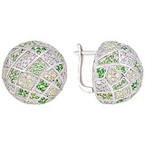 Срібні сережки з куб. цирконіями, 1528360