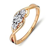 Золотое кольцо с бриллиантами, 1540392