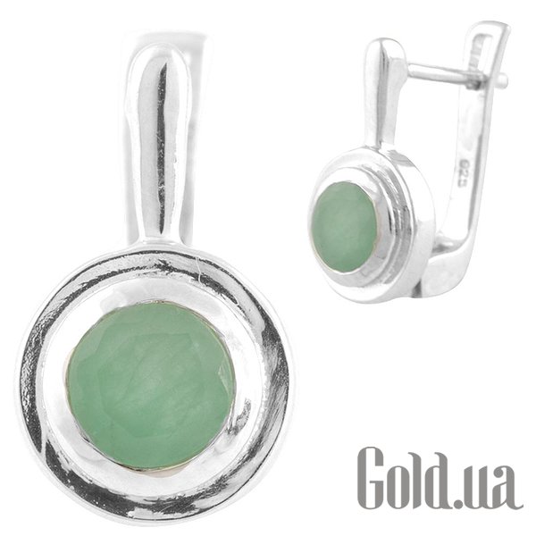 

Серьги Fresh Jewelry, Серебряные серьги с изумрудами