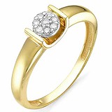 Золотое кольцо с бриллиантами, 1555752