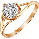 Золотое кольцо с бриллиантами, 1603112
