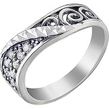 Женское серебряное кольцо с куб. циркониями, 1614632