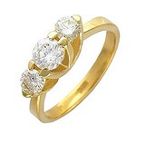 Золотое кольцо с бриллиантами, 1625896