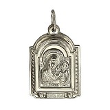 Серебряный кулон "Казанская икона Божией Матери", 1658920