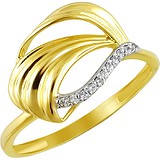 Женское золотое кольцо с куб. циркониями, 1672744
