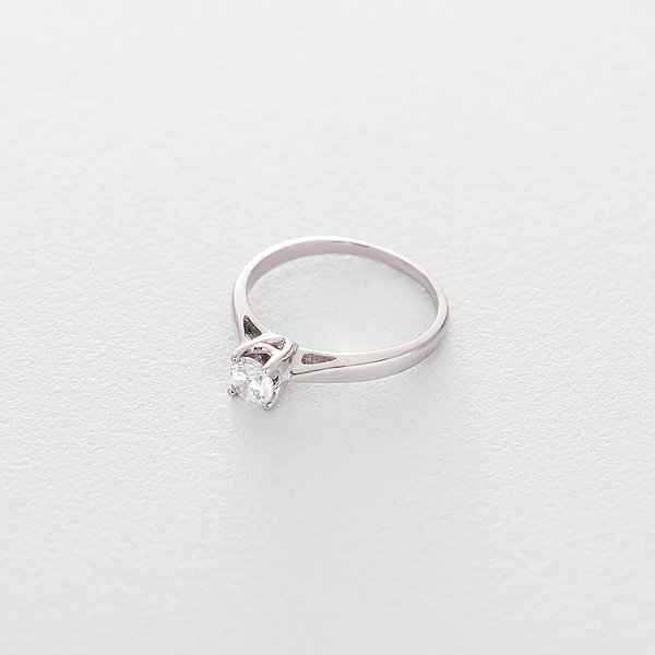 Золота каблучка з Swarovski Zirconia