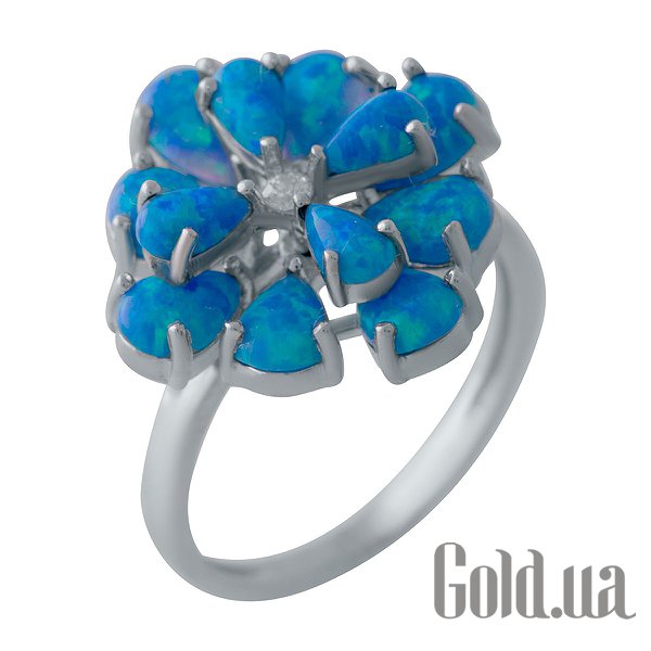 

Женские кольца Fresh Jewelry, Женское серебряное кольцо с опалами и куб. цирконием, 18.5