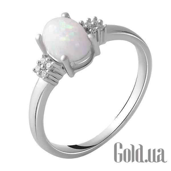 

Женские кольца Fresh Jewelry, Женское серебряное кольцо с куб. циркониями и опалом, 18