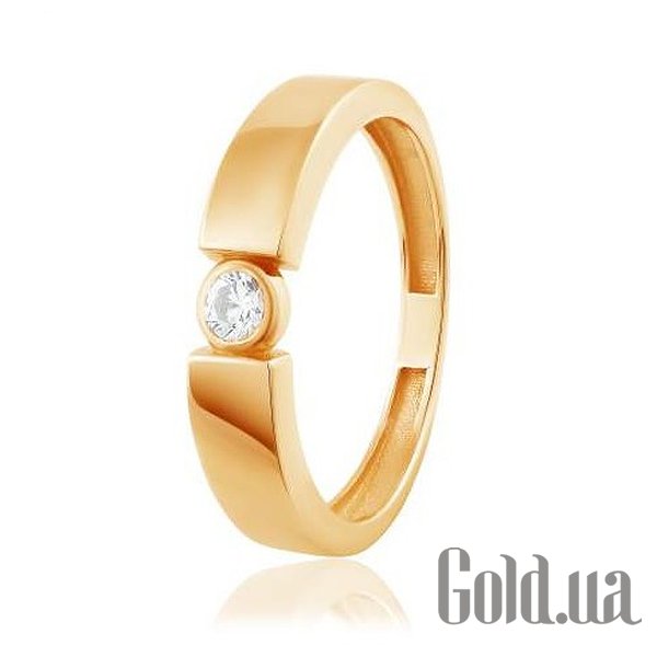 

Обручальное кольцо Украина, Золотое обручальное кольцо с Swarovski Zirconia, 16.5