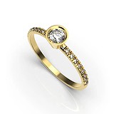 Золотое кольцо с бриллиантами, 1768232