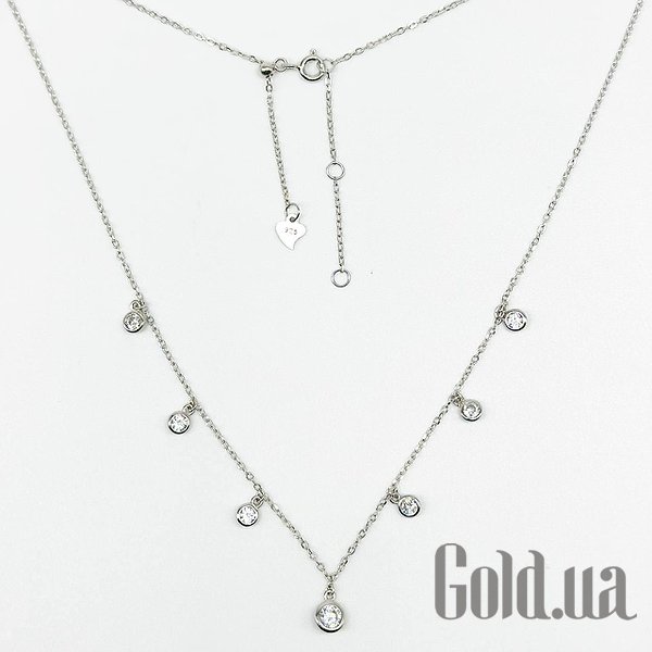 

Женские колье Silvex925, Серебряное колье с куб. циркониями, 45