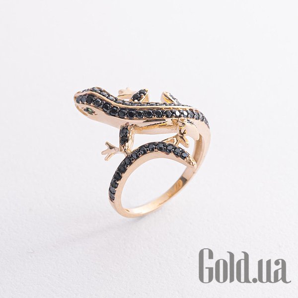 

Кольцо Украина, Женское золотое кольцо с куб. циркониями, 17