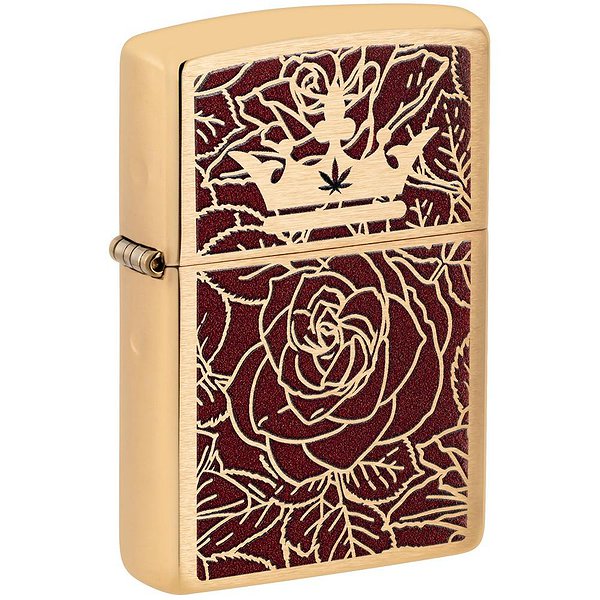 Zippo Зажигалка Queen Of Bud Passionate Rose and Crown Design 47108 47108