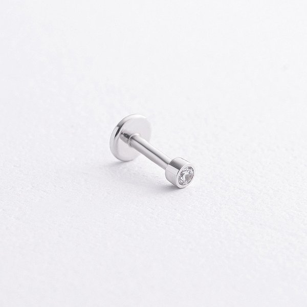 Серебряная одиночная серьга с куб. цирконием onx912-01664
