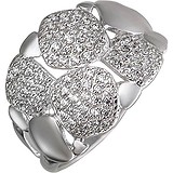 Женское серебряное кольцо с куб. циркониями, 1615401