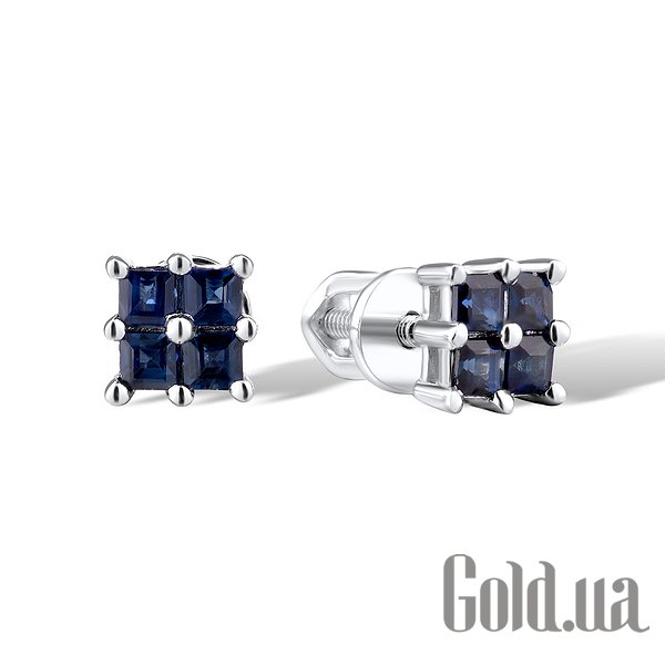 

Серьги-гвоздики Lurie Jewelry, Золотые серьги с сапфирами