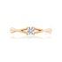 Золотое кольцо с Swarovski Zirconia - фото 2