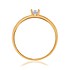 Золотое кольцо с Swarovski Zirconia - фото 3