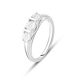 Серебряное кольцо с бриллиантами, 1750825