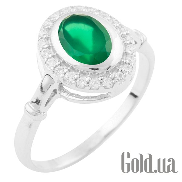 

Женские кольца Fresh Jewelry, Женское серебряное кольцо с куб. циркониями и агатом, 18