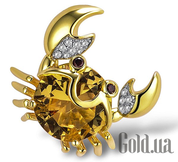 

Женские кулоны Lurie Jewelry, Серебряный кулон с куб. циркониями в позолоте