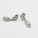 Серебряные серьги с куб. циркониями, 1792809