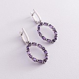 Серебряные серьги с аметистами, 1796649