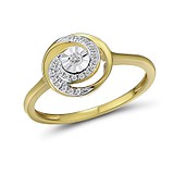 Золотое кольцо с бриллиантами, 1549610