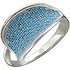 Женское серебряное кольцо с синт. бирюзой - фото 1