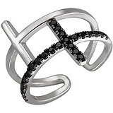 Серебряное кольцо для пальцев ног с куб. циркониями, 1616938
