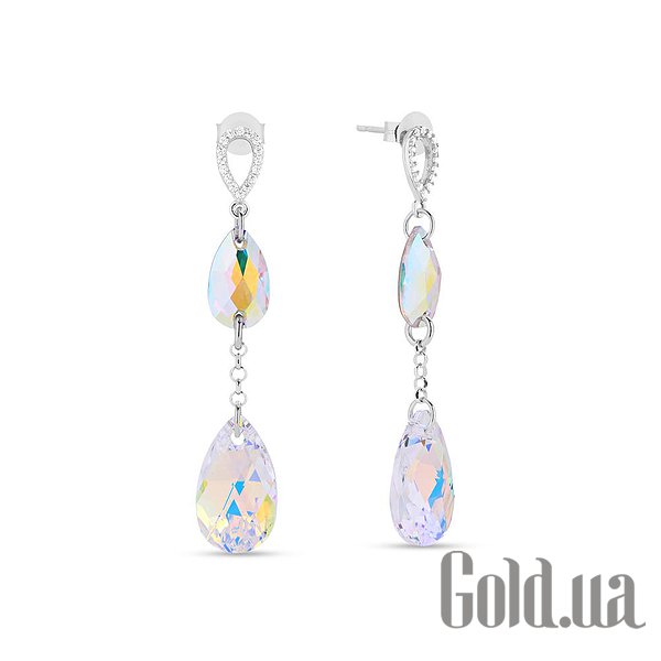 

Серьги с подвесками Spark, Стальной, Серьги с кристаллами Swarovski